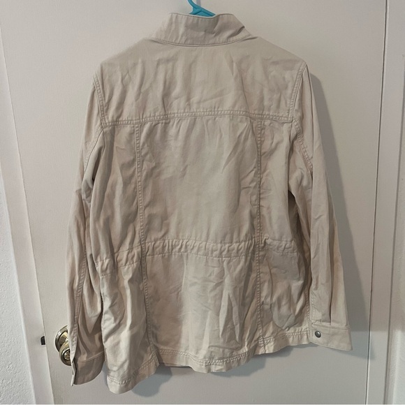 GAP Core Utility Jacket Beach Pebble Cotton Twill Large - Picture 7 of 10